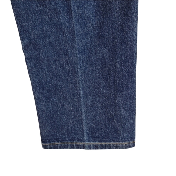 Vintage 80s Levi's 505 Made in USA Dark Pebble Wash Straight Leg Relaxed Jeans - Picture 6 of 8